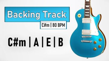 Emotional Rock Pop BACKING TRACK C# Minor | C#m A E B | 80 BPM | Guitar Backing Track