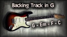 Hopeful Rock BACKING TRACK in G | G Em F C | 75 BPM | Guitar Backing Track