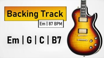 Rock BACKING TRACK in Em | 87 BPM | Guitar Backing Track
