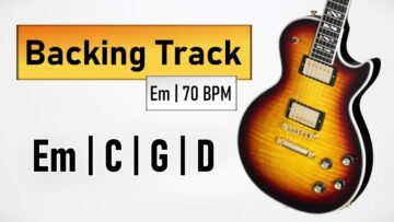 Rock Pop BACKING TRACK E Minor | Em C G D | 70 BPM | Guitar Backing Track