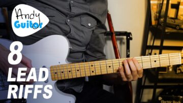 8 Well Known LEAD Riffs to learn // Minor Pentatonic based