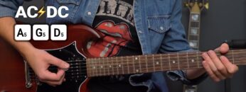 AC/DC – Long Way To The Top Guitar lesson tutorial – Easy 3 chord Rock song