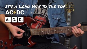 AC/DC – Long Way To The Top Guitar lesson tutorial – Easy 3 chord Rock song