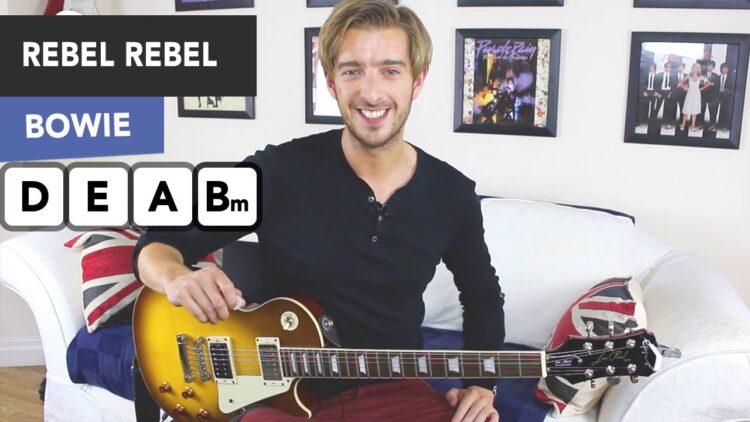 David Bowie – Rebel Rebel Guitar Tutorial Lesson – EASY Beginner GUITAR RIFF!