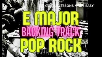 E Major Pop Rock Backing Track ( 5 Riffs Over E Major) #guitarlessons #guitar