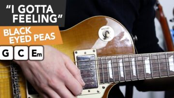 I GOTTA FEELING The Black Eyed Peas Beginner Guitar Tutorial – EASY RIFF for TOTAL Beginners