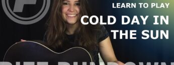 Learn to play Cold Day In The Sun by Foo Fighters