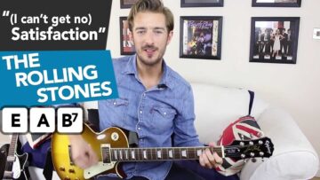 Rolling Stones – SATISFACTION (I cant get no) 3 chords + EASY 1 string guitar riff!