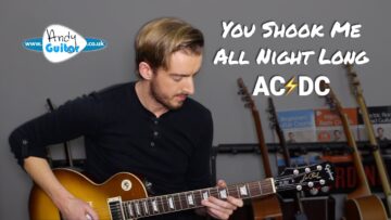 You Shook Me All Night Long – AC/DC Guitar Lesson – Easy Rock Songs To play On Guitar