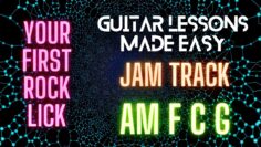 Your First Rock Lick Jam Track #guitarjamtrack #backingtrack #guitarlesson